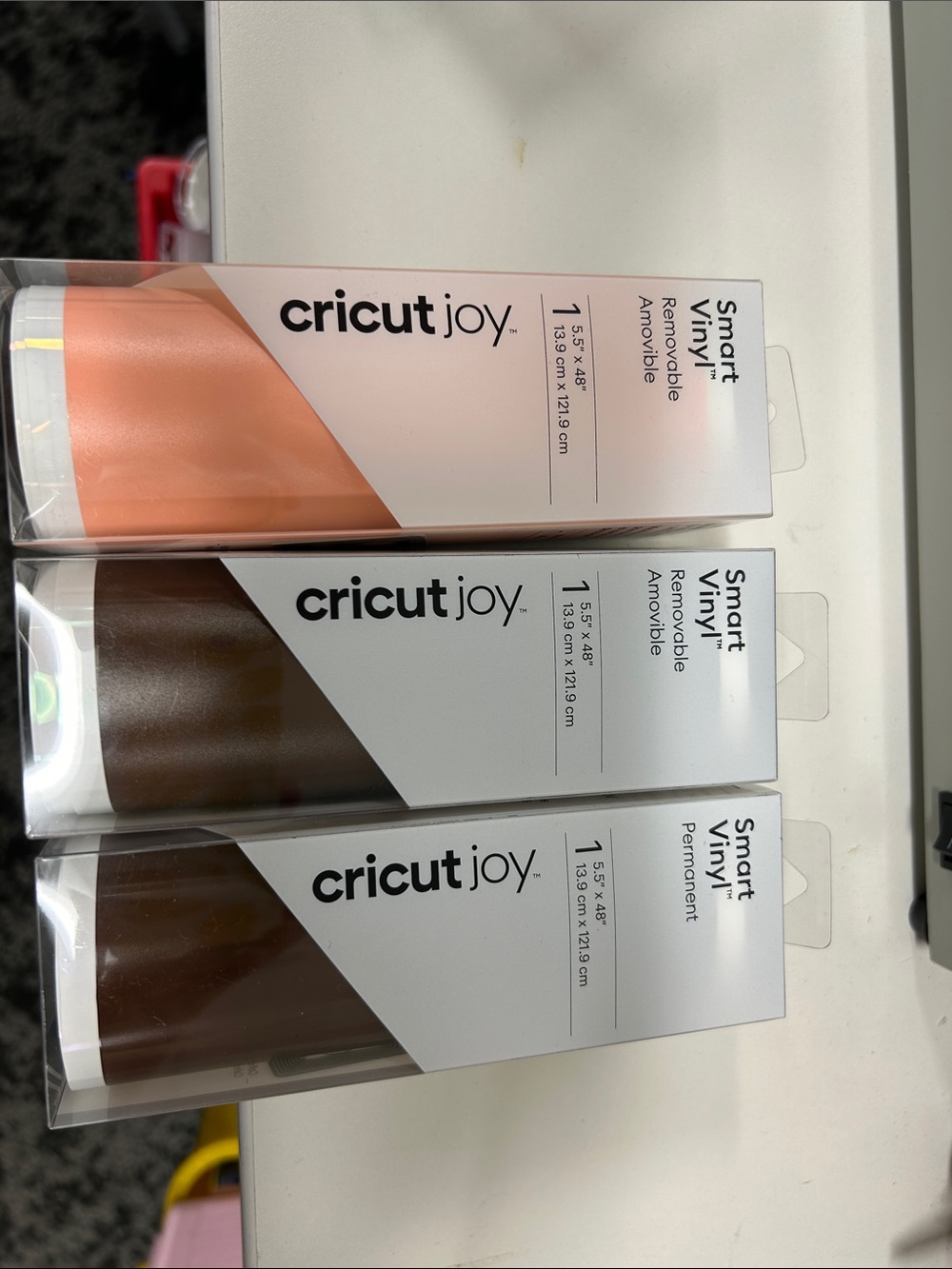 Cricut Joy Smart Vinyl Rolls - Peach & Brown Set